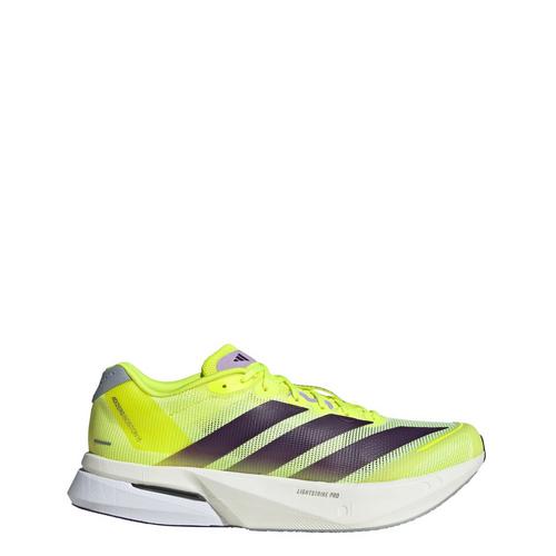 Rückansicht von adidas Adizero Boston 13 EQT Schuh Laufschuhe Herren Solar Yellow / Aurora Plum / Powder Plum