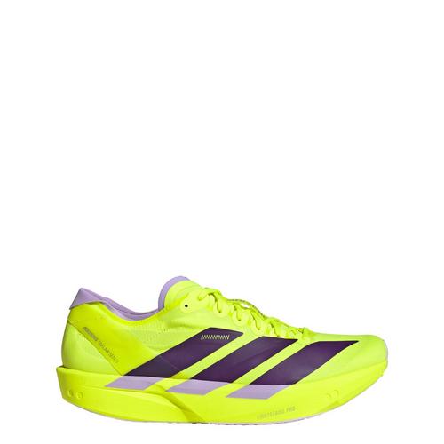 Rückansicht von adidas Adizero Takumi Sen 11 Schuh Laufschuhe Herren Solar Yellow / Aurora Plum / Powder Plum