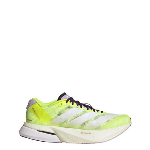 Rückansicht von adidas Adizero Boston 13 Schuh Laufschuhe Damen Solar Yellow / Cloud White / Powder Plum