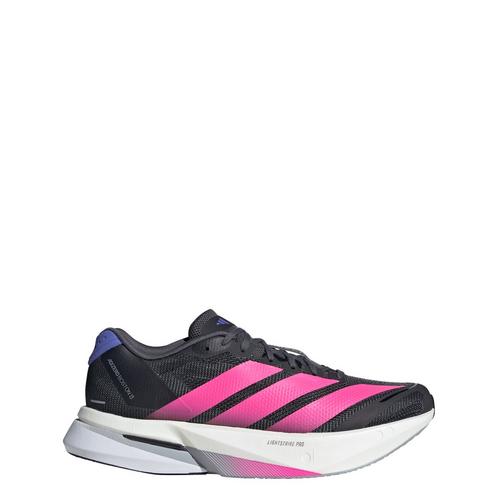 Rückansicht von adidas Adizero Boston 13 Schuh Laufschuhe Damen Core Black / Lucid Pink / Cobalt Blue