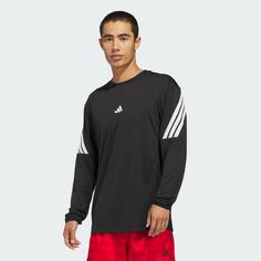 Rückansicht von adidas ADIDAS CRAZY LITE LONGSLEEVE Basketball Shirt Herren Black