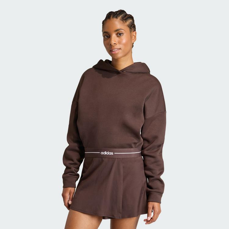 adidas adidas Hyperglam Cropped Hoodie Hoodie Damen - Aurora Coffee - 0 | SportScheck