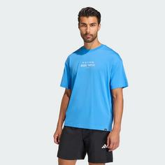 Rückansicht von adidas CLIMACOOL TECH TRAINING GRAFIK T-SHIRT T-Shirt Herren Ray Blue