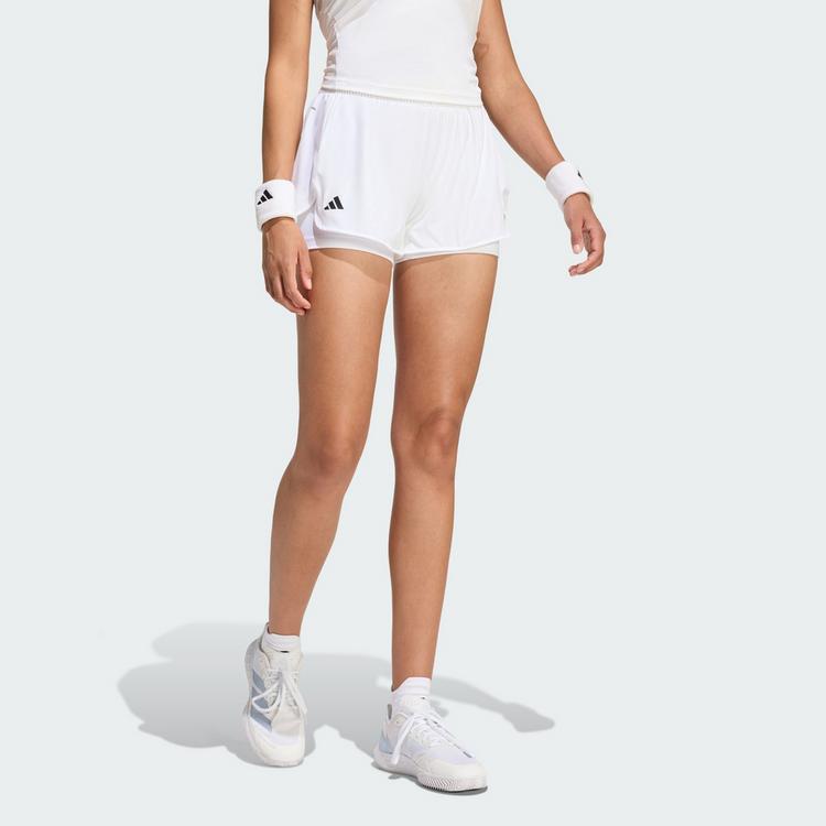 adidas adidas TENNIS CLIMACOOL 2IN1 MATCH SHORTS Tennisshorts Damen - White - 0 | SportScheck