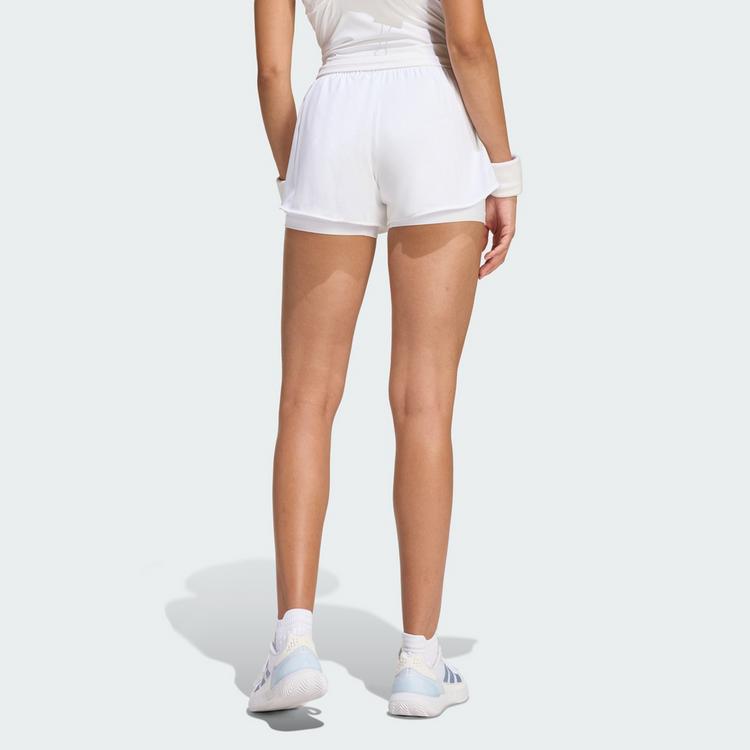 adidas adidas TENNIS CLIMACOOL 2IN1 MATCH SHORTS Tennisshorts Damen - White - 1 | SportScheck