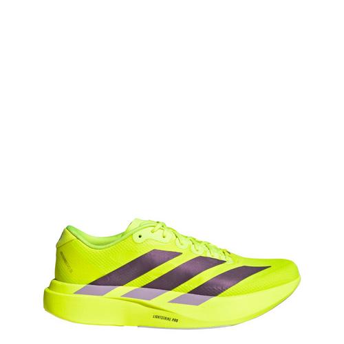 Rückansicht von adidas Adizero EVO SL Schuh Laufschuhe Herren Solar Yellow / Aurora Plum / Powder Plum