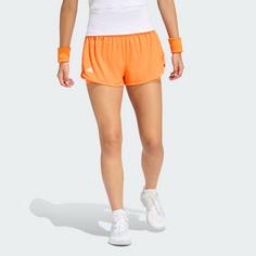Rückansicht von adidas TENNIS CLIMACOOL 2IN1 MATCH SHORTS Tennisshorts Damen Pure Orange
