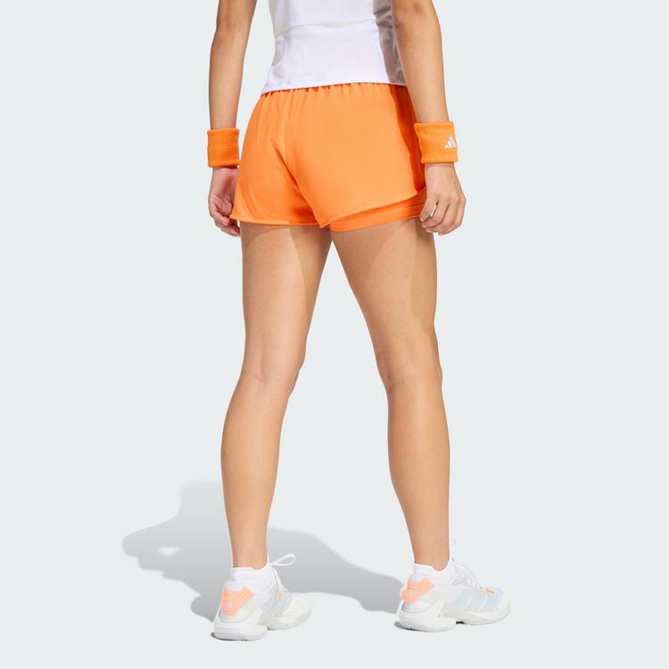 adidas adidas TENNIS CLIMACOOL 2IN1 MATCH SHORTS Tennisshorts Damen - Pure Orange - 1 | SportScheck