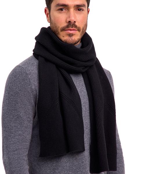 Rückansicht von Falke SEL Structured Lambswool Scarf m Schal black (3000)