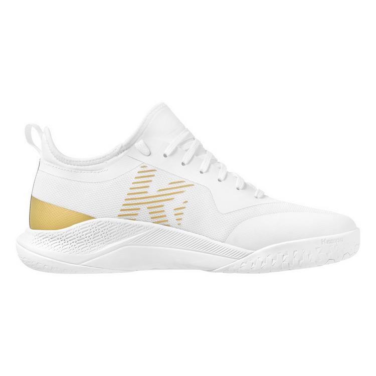 Kempa Kempa Kourtfly Jr Hallenschuhe Kinder - wei&szlig;/gold - 0 | SportScheck