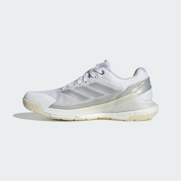 adidas adidas Crazyquick BOOST Padel-Schuh Tennisschuhe Damen - Cloud White / Silver Metallic / Zero Metalic - 5 | SportScheck