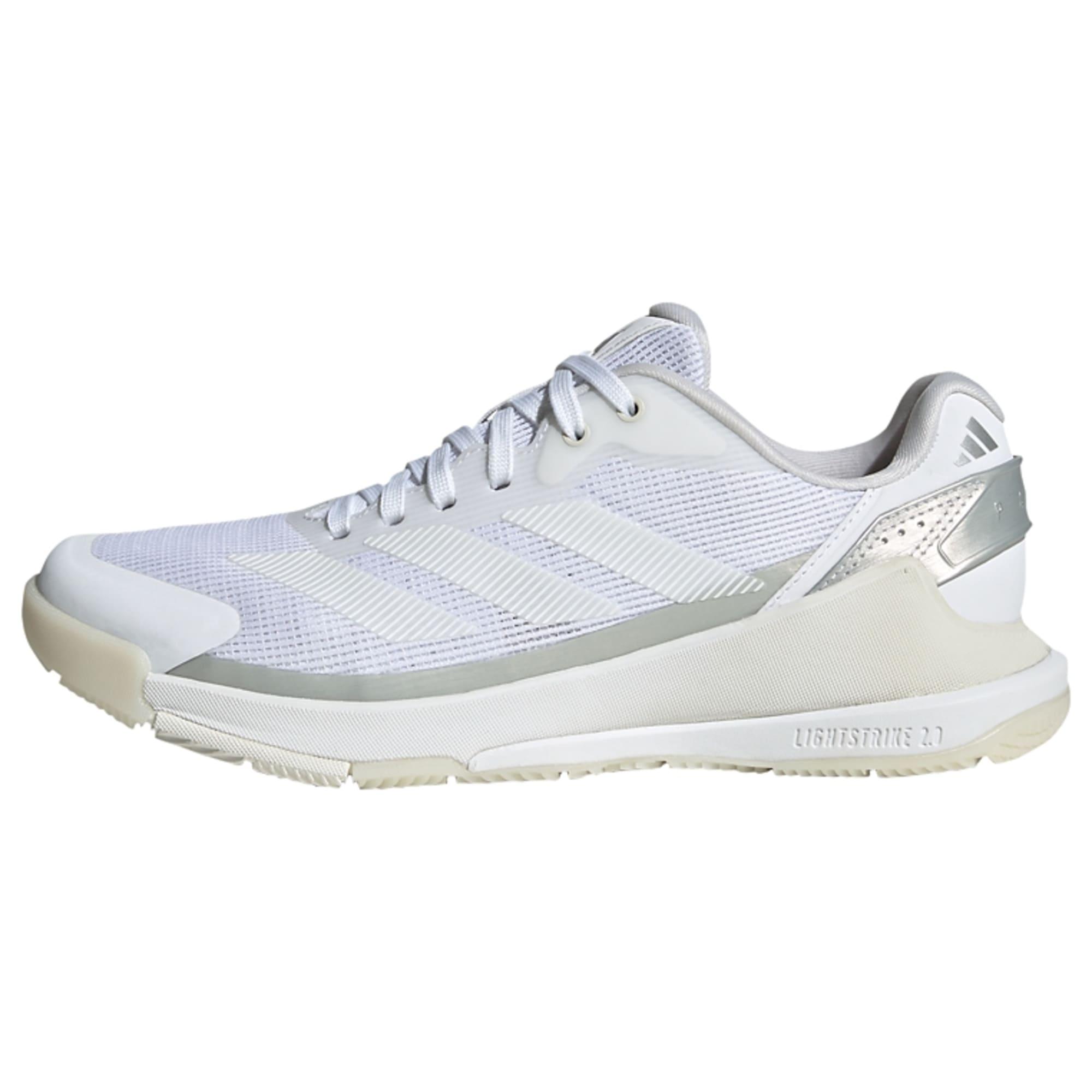 adidas Crazyquick Lightstrike Padel-Schuh Tennisschuhe Damen - Cloud White / Cloud White / Zero Metalic