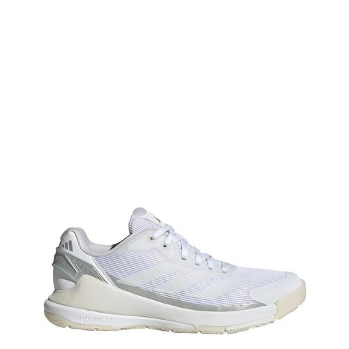 Rückansicht von adidas Crazyquick Lightstrike Padel-Schuh Tennisschuhe Damen Cloud White / Cloud White / Zero Metalic