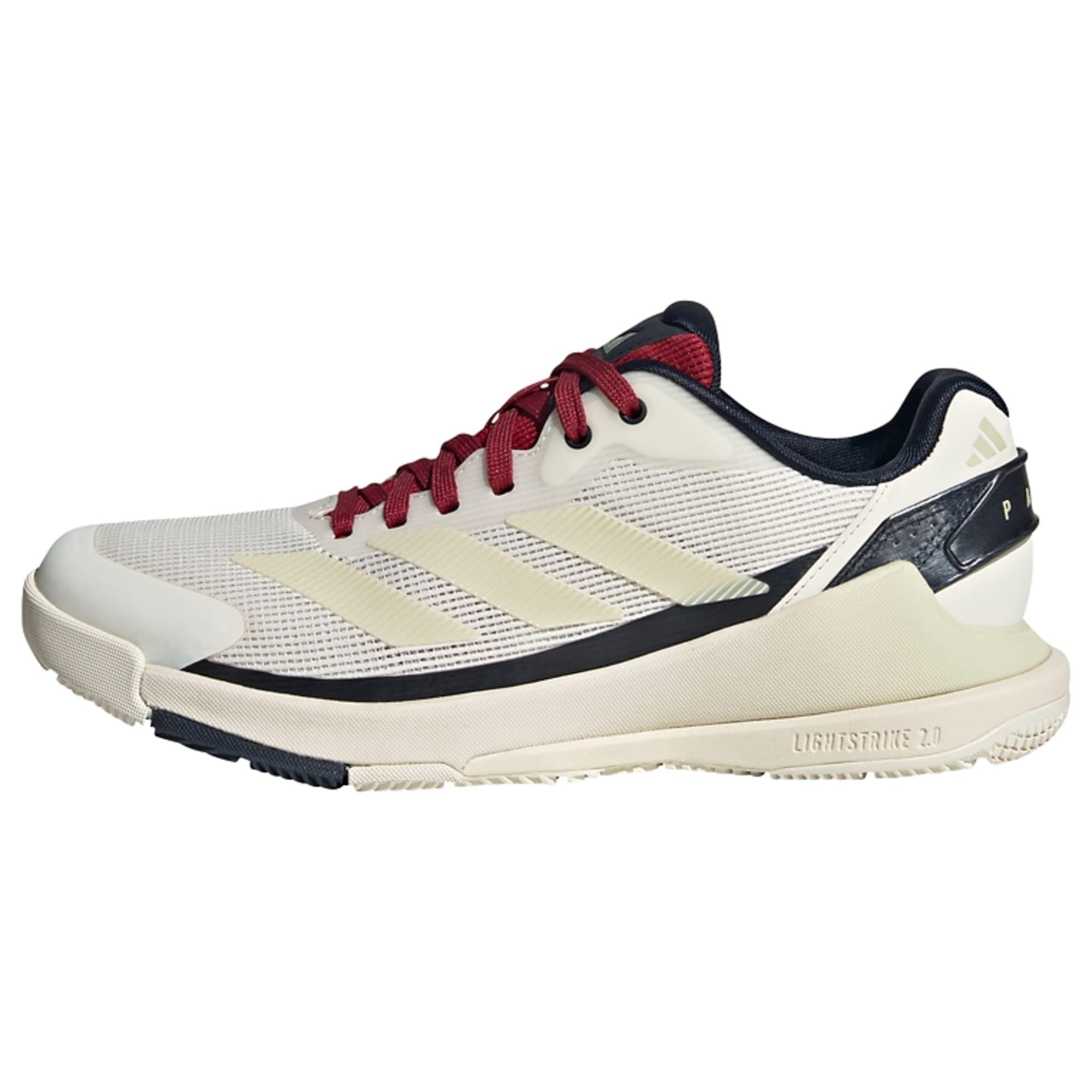 adidas Crazyquick Lightstrike Padel-Schuh Tennisschuhe Damen - Chalk White / Ice Gold Met. / Team Victory Red