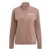 adidas Multi Essentials 1/2 Zip Fleeceoberteil Fleecepullover Damen - Trace Brown