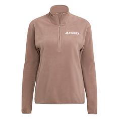 adidas Multi Essentials 1/2 Zip Fleeceoberteil Fleecepullover Damen Trace Brown