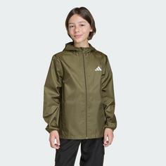 Rückansicht von adidas Regenjacke für Kinder Outdoorjacke Kinder Olive Strata