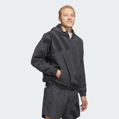 Rückansicht von adidas Anthony Edwards Anorak Pullover Outdoorjacke Herren Carbon