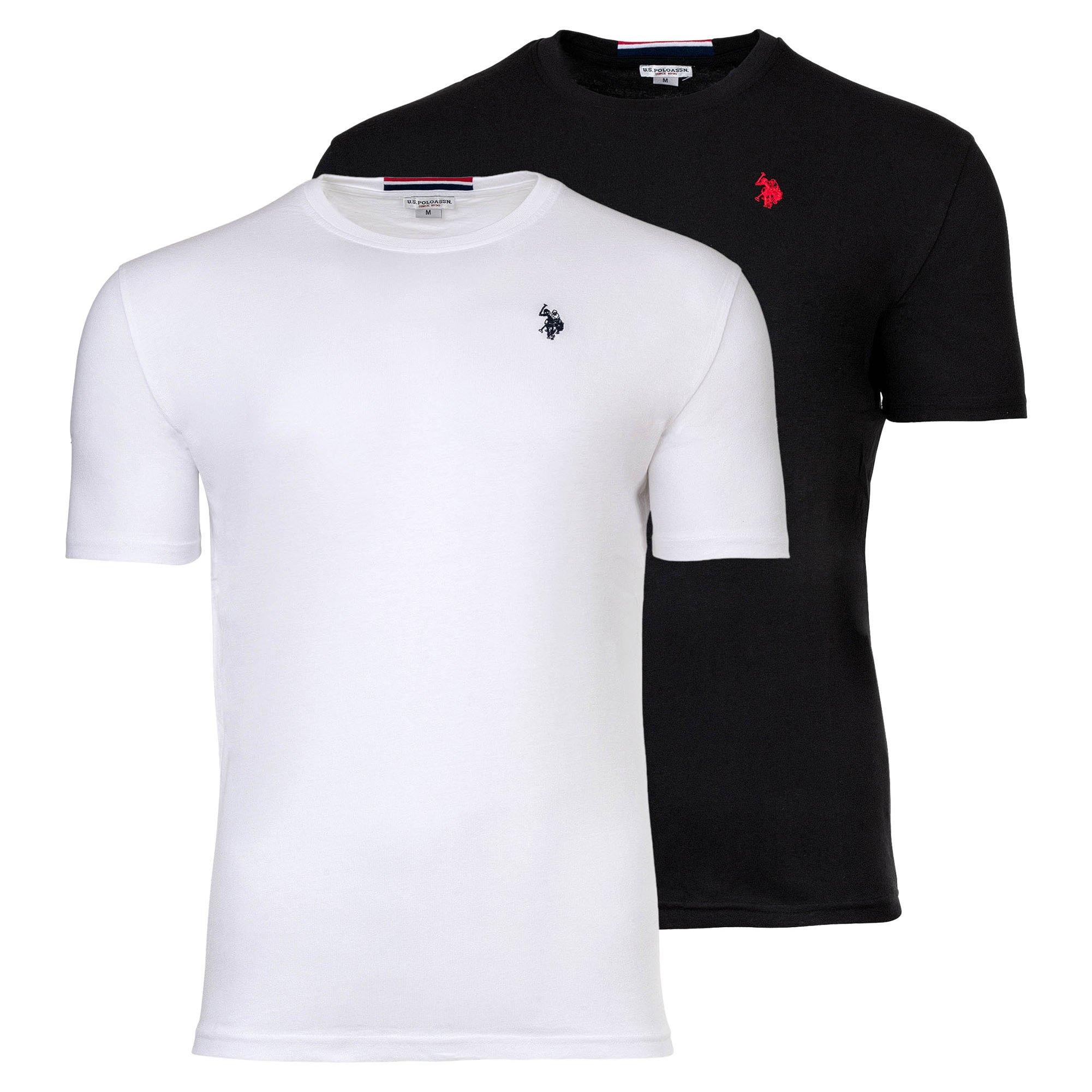 U.S. Polo Assn. T-Shirt T-Shirt Herren - Wei&szlig;/Schwarz