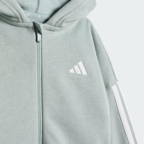 Rückansicht von adidas Essentials-Jogginghose Trainingsanzug Kinder Wonder Sage / White