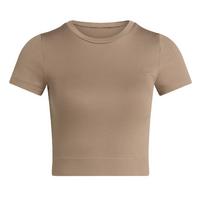 adidas Workout Essentials Knit Baby T-Shirt Funktionsshirt Damen - Chalky Brown