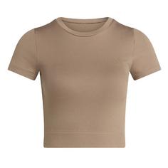 adidas Workout Essentials Knit Baby T-Shirt Funktionsshirt Damen Chalky Brown