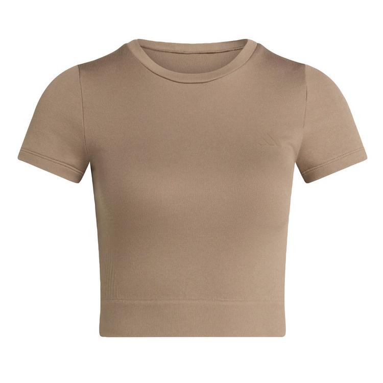 adidas adidas Workout Essentials Knit Baby T-Shirt Funktionsshirt Damen - Chalky Brown - 0 | SportScheck