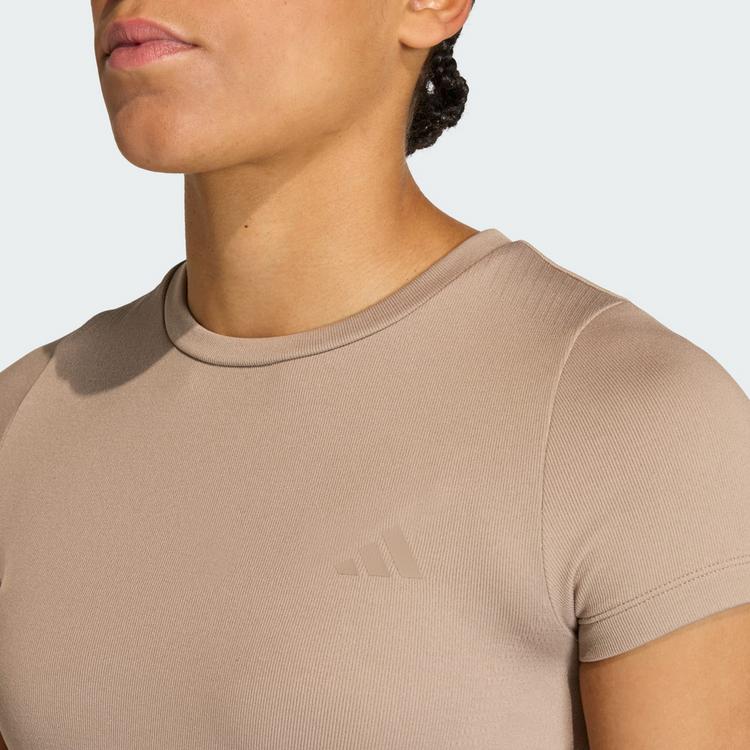 adidas adidas Workout Essentials Knit Baby T-Shirt Funktionsshirt Damen - Chalky Brown - 0 | SportScheck
