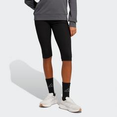 Rückansicht von adidas Seasonal Essentials Rib Capri Leggings Funktionsshorts Damen Black