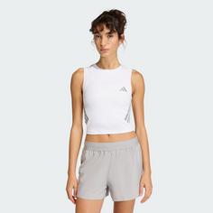 Rückansicht von adidas adi365 Iconic Running Crop Tanktop Croptop Damen White
