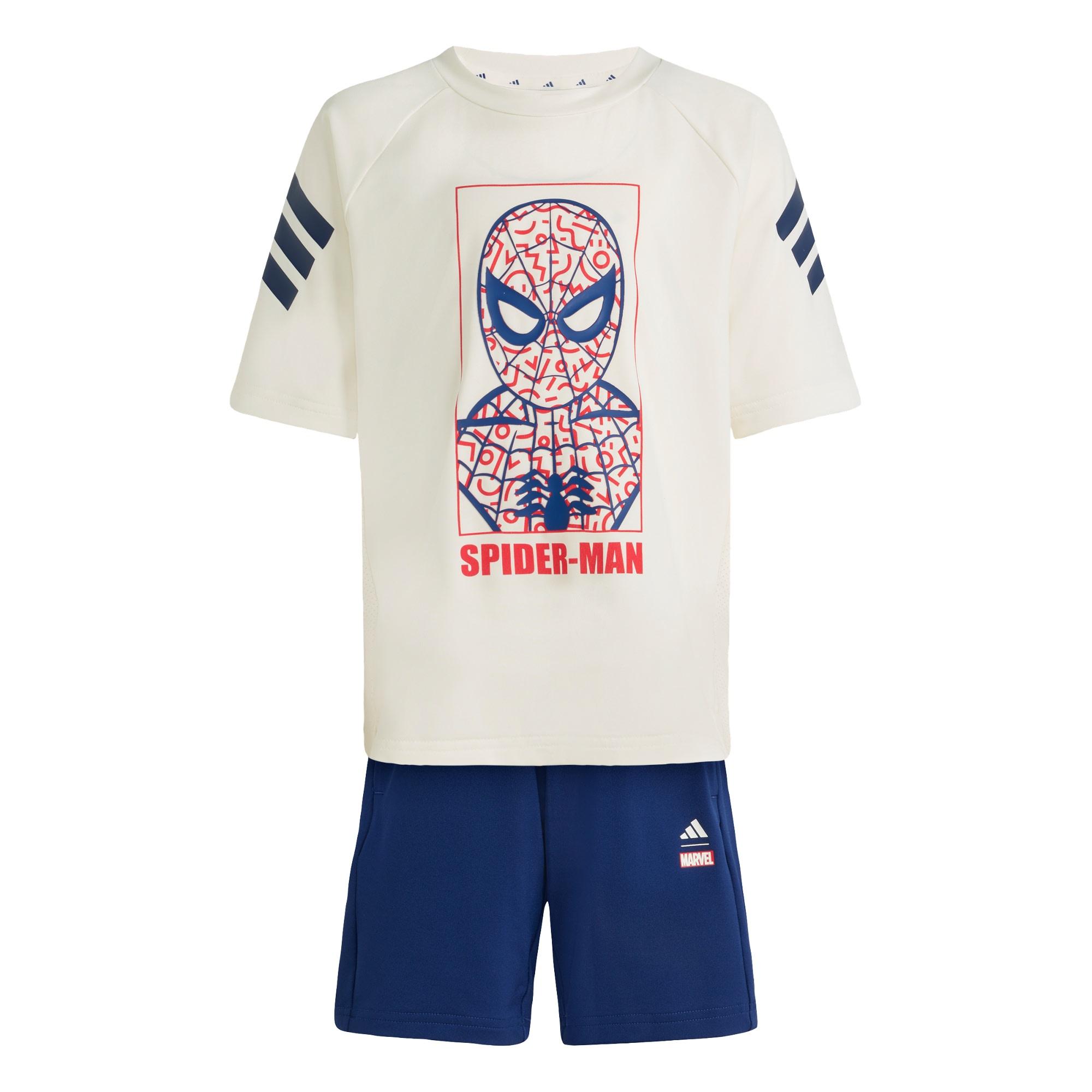 adidas ADIDAS MARVEL SPIDER-MAN SPORT SET Trainingsanzug Kinder - Off White / Dark Blue