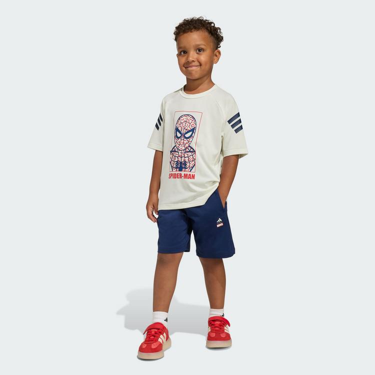 adidas adidas ADIDAS MARVEL SPIDER-MAN SPORT SET Trainingsanzug Kinder - Off White / Dark Blue - 0 | SportScheck