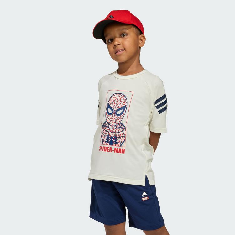 adidas adidas ADIDAS MARVEL SPIDER-MAN SPORT SET Trainingsanzug Kinder - Off White / Dark Blue - 0 | SportScheck