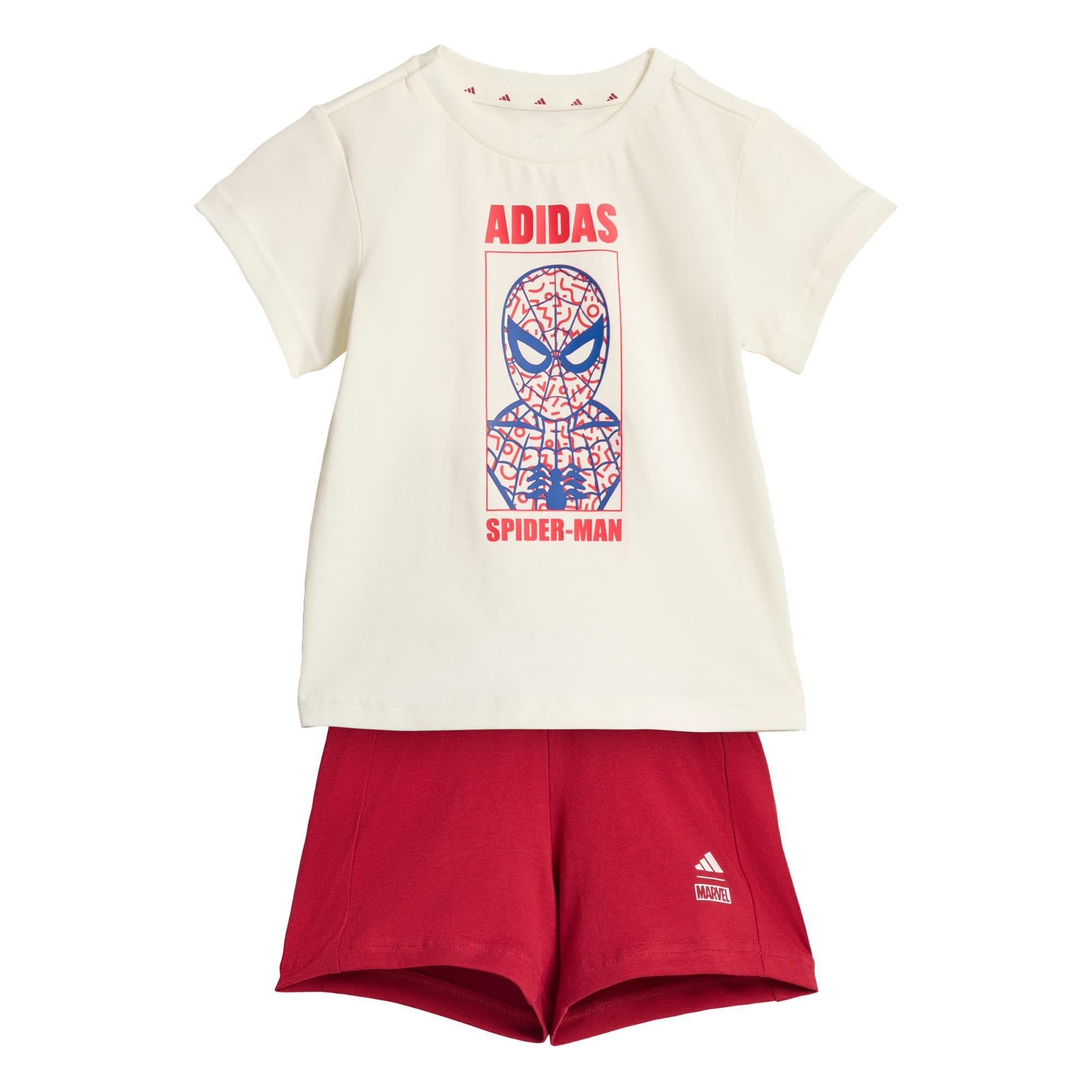 adidas ADIDAS MARVEL SPIDER-MAN T-SHIRT-SET Trainingsanzug Kinder - Off White / Active Maroon