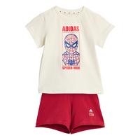 adidas ADIDAS MARVEL SPIDER-MAN T-SHIRT-SET Trainingsanzug Kinder - Off White / Active Maroon