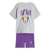 adidas ADIDAS DISNEY MINNIE MAUS T-SHIRT-SET Trainingsanzug Kinder - Light Grey Heather / Semi Ice Tangerine