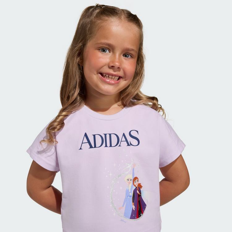 adidas adidas ADIDAS DISNEY FROZEN T-SHIRT SET Trainingsanzug Kinder - Ice Lavender / Dark Blue - 0 | SportScheck