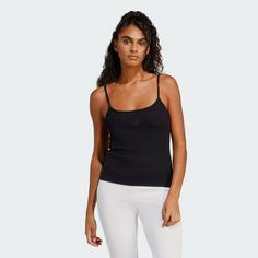 Rückansicht von adidas Seasonal Essentials Rib Top Tanktop Damen Black