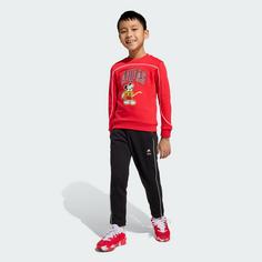 Rückansicht von adidas ADIDAS DISNEY MICKY MAUS JOGGINGANZUG Trainingsanzug Kinder Pure Ruby / Off White
