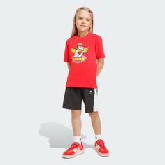 Rückansicht von adidas ADIDAS DISNEY MICKY MAUS T-SHIRT-SET Trainingsanzug Kinder Pure Ruby / Off White