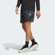 Rückansicht von adidas ADIDAS CRAZY LITE AOP SHORTS Basketball-Shorts Herren Black