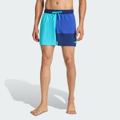 Rückansicht von adidas COLORBLOCK BADESHORTS 5INCH Badeshorts Herren Lucid Cyan / Semi Lucid Blue