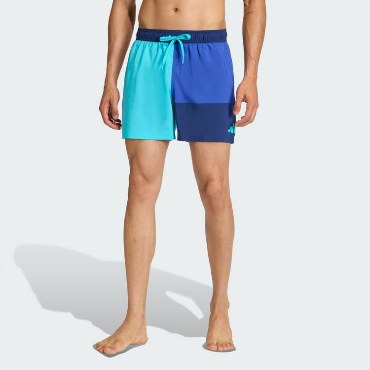 adidas adidas COLORBLOCK BADESHORTS 5INCH Badehose Herren - Lucid Cyan / Semi Lucid Blue - 0 | SportScheck