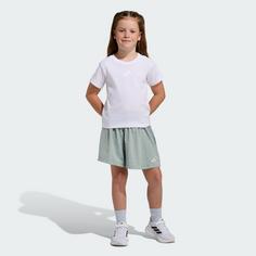 Rückansicht von adidas Seasonals Glam Short Set Trainingsanzug Kinder White / Silver Metallic