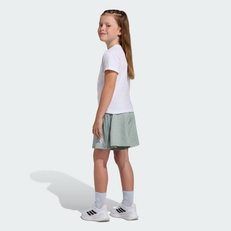 adidas adidas Seasonals Glam Short Set Trainingsanzug Kinder - White / Silver Metallic - 1 | SportScheck