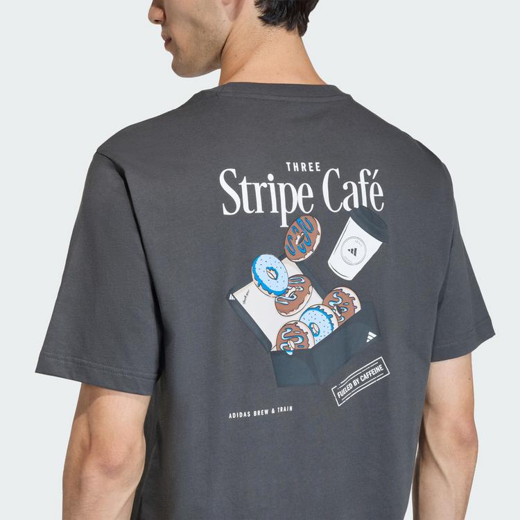 adidas adidas COFFEE CAFE DONUT BOX GRAPHIC T-SHIRT T-Shirt Herren - Grey Six - 1 | SportScheck