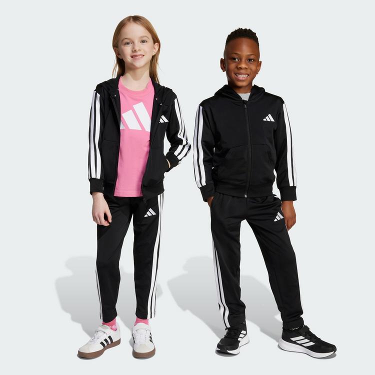 adidas adidas Essentials Kids Trainingsanzug Hoodie Kinder - Black / White - 0 | SportScheck