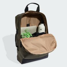 Rückansicht von adidas Rucksack adidas Utility Kastiger Rucksack Daypack Olive Strata