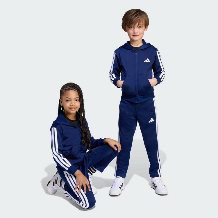 adidas adidas Essentials Kids Trainingsanzug Hoodie Kinder - Dark Blue / White - 1 | SportScheck