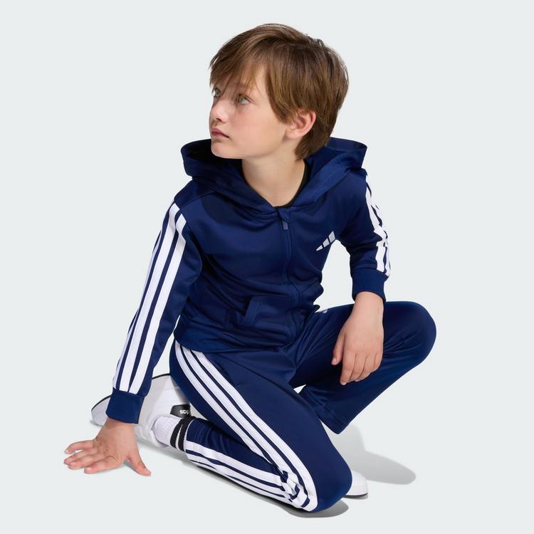 adidas adidas Essentials Kids Trainingsanzug Hoodie Kinder - Dark Blue / White - 1 | SportScheck
